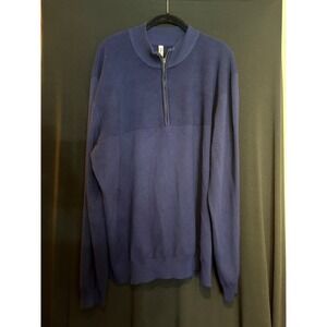 Men's Navy Blue Nitagut 1/2 Zip Long Sleeve Sweater Size 3XL